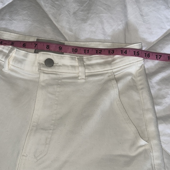 EVERLANE The Straight-Leg Crop Sz 12 Regular in Bone Cream Stretch cropped. - Picture 10 of 15